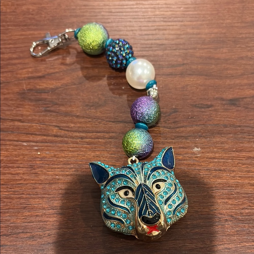 Hand Crafted Multicolor Beaded Bag Charm